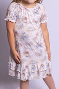 Girl wearing Lantern Glow bamboo nightgown